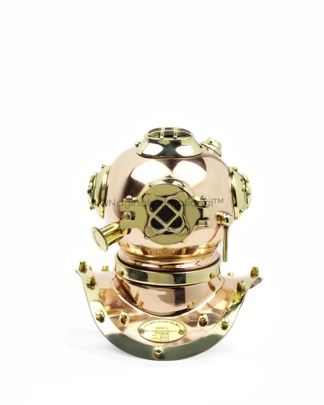 9"Casque de plongée Nautique fabriqué en Laiton, cuivre | Décoration et Cadeaux pour la Maison Maritime | Nagina International