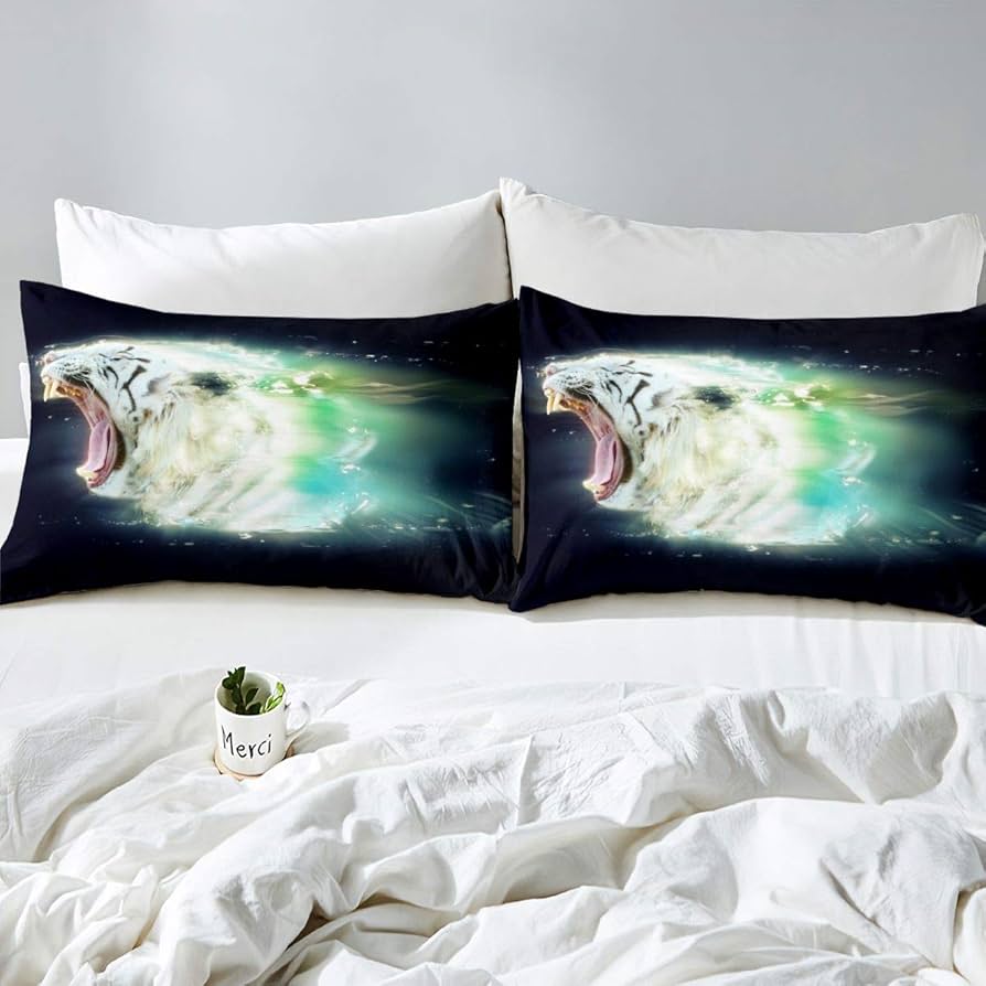 J Pinno Jungle Animals Leopard Zebra Elephant Snake Full Sheet Set Kids Boys Bedroom Decoration Gift, 100% Cotton, Flat Sheet + Fitted Sheet + Pillowcase Bedding Set (15, Full