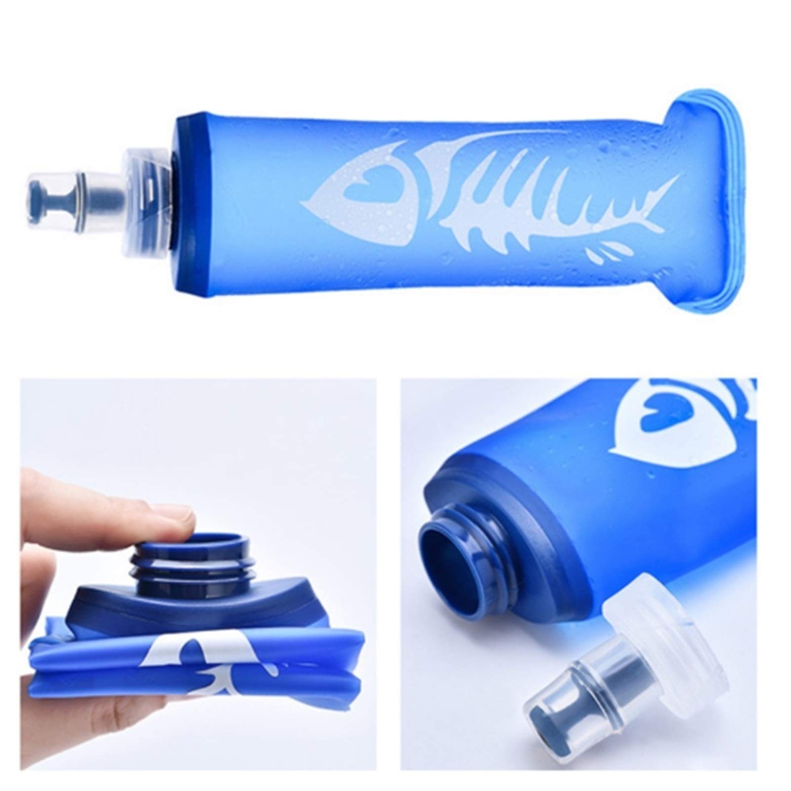 250/500 ml TPU zusammenklappbare, faltbare Soft-Flasche, Wasserflasche, Sportbecher, Wasserbeutel, Wasserkocher, Trinkrucksack, Blase, Wasserreservoir