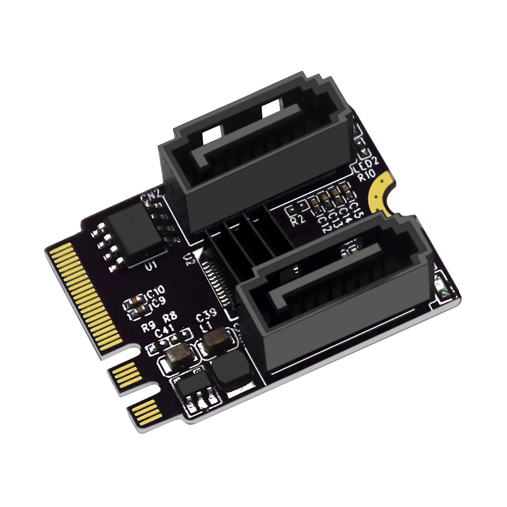 Amazon.co.jp: M.2 Key A/E(WiFiスロット) to SATA3.0 2ポート増設