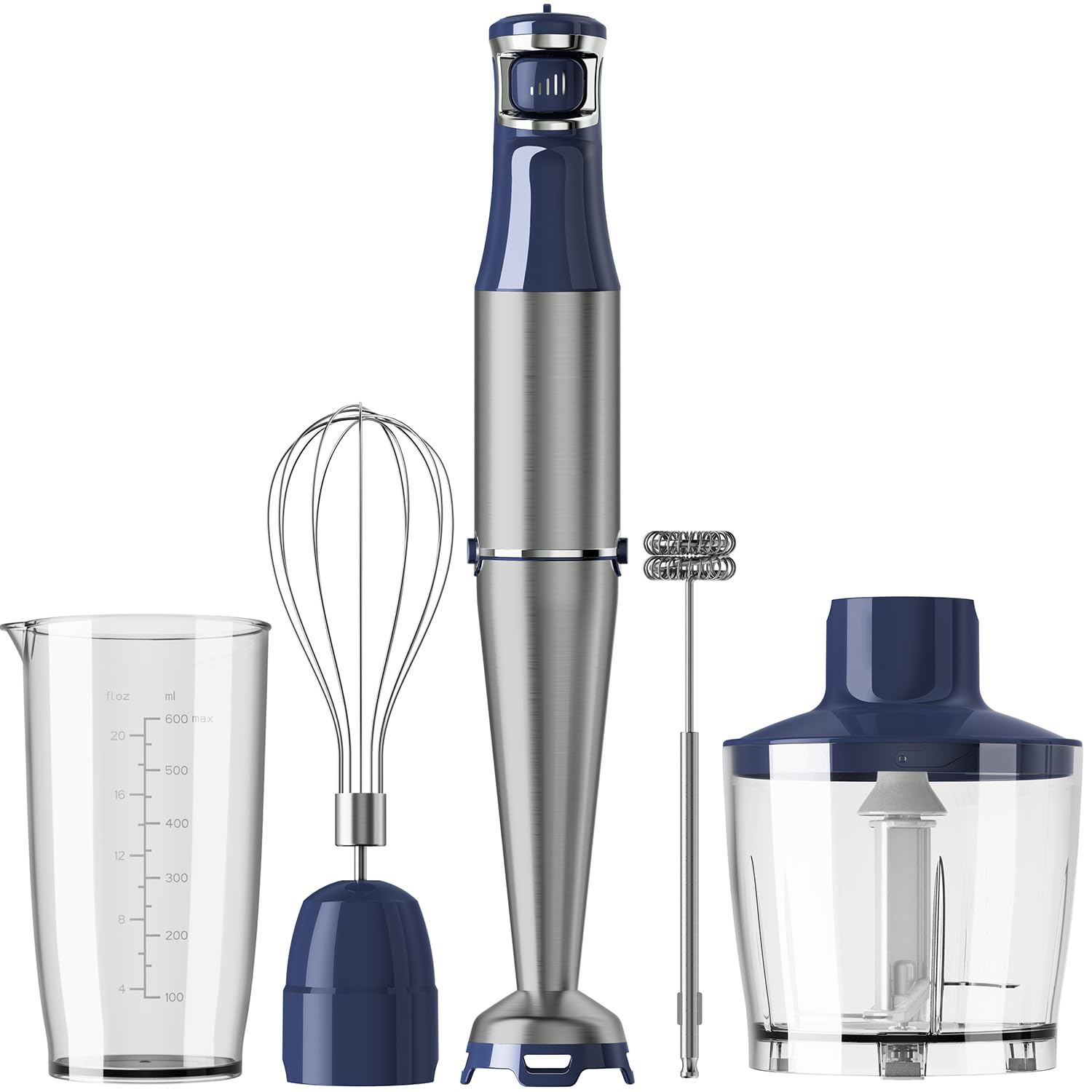 Turelar Immersion Blender Handheld 5 in 1 Hand Blender Set 1100W Heavy Duty