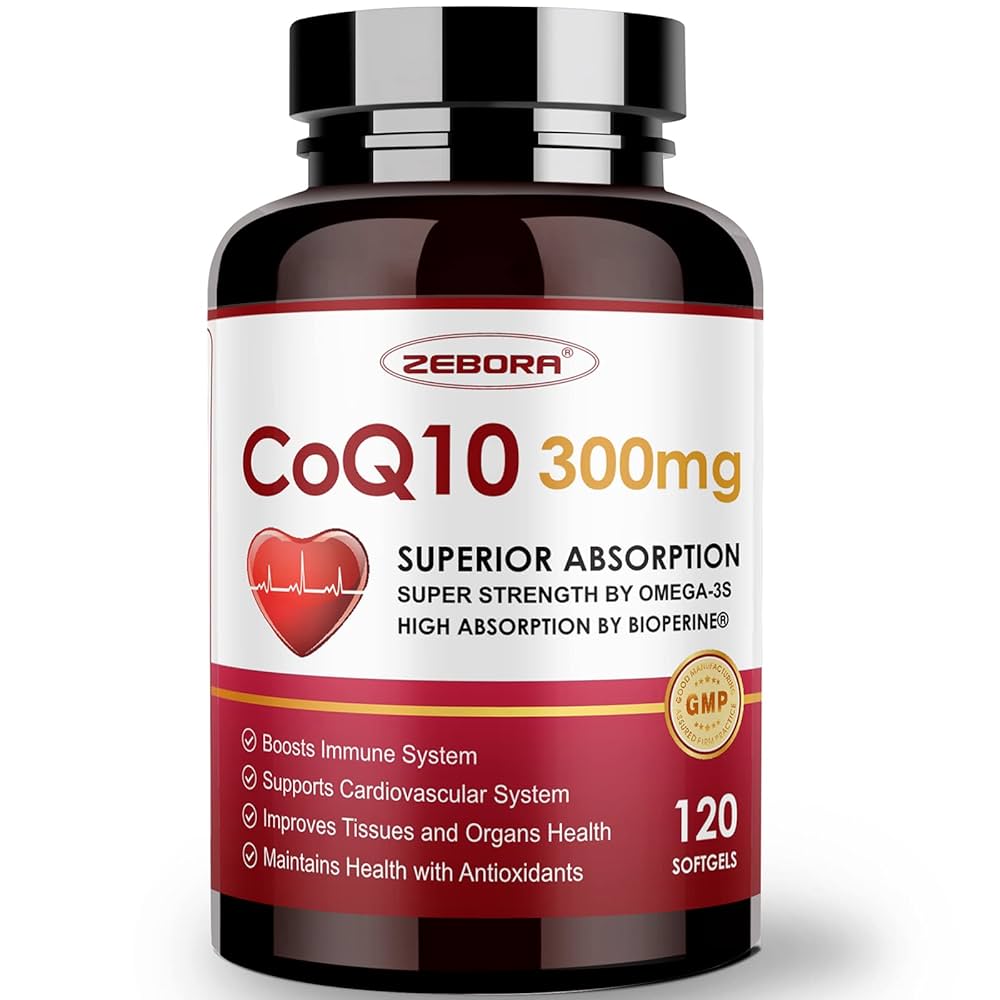 Amazon.com: ZEBORA CoQ10-300mg-Softgels with PQQ, BioPerine