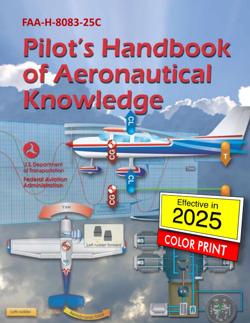 Pilot’s Handbook of Aeronautical Knowledge - FAA-H-8083-25C: (Color Print)