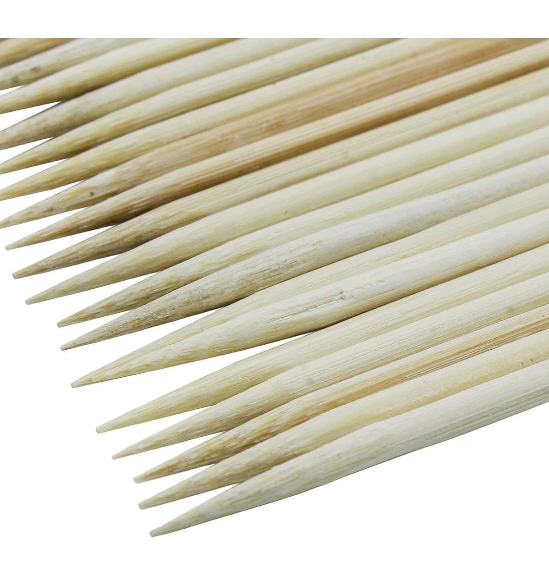 IMPRINT Bamboo Sticks Extra Long and Sturdy Approx 5 mm Thick and 40 mm (16 inch) Round Pack of 50 Sticks Mostly Used for Barbecue and Other Art and Craft DIYs