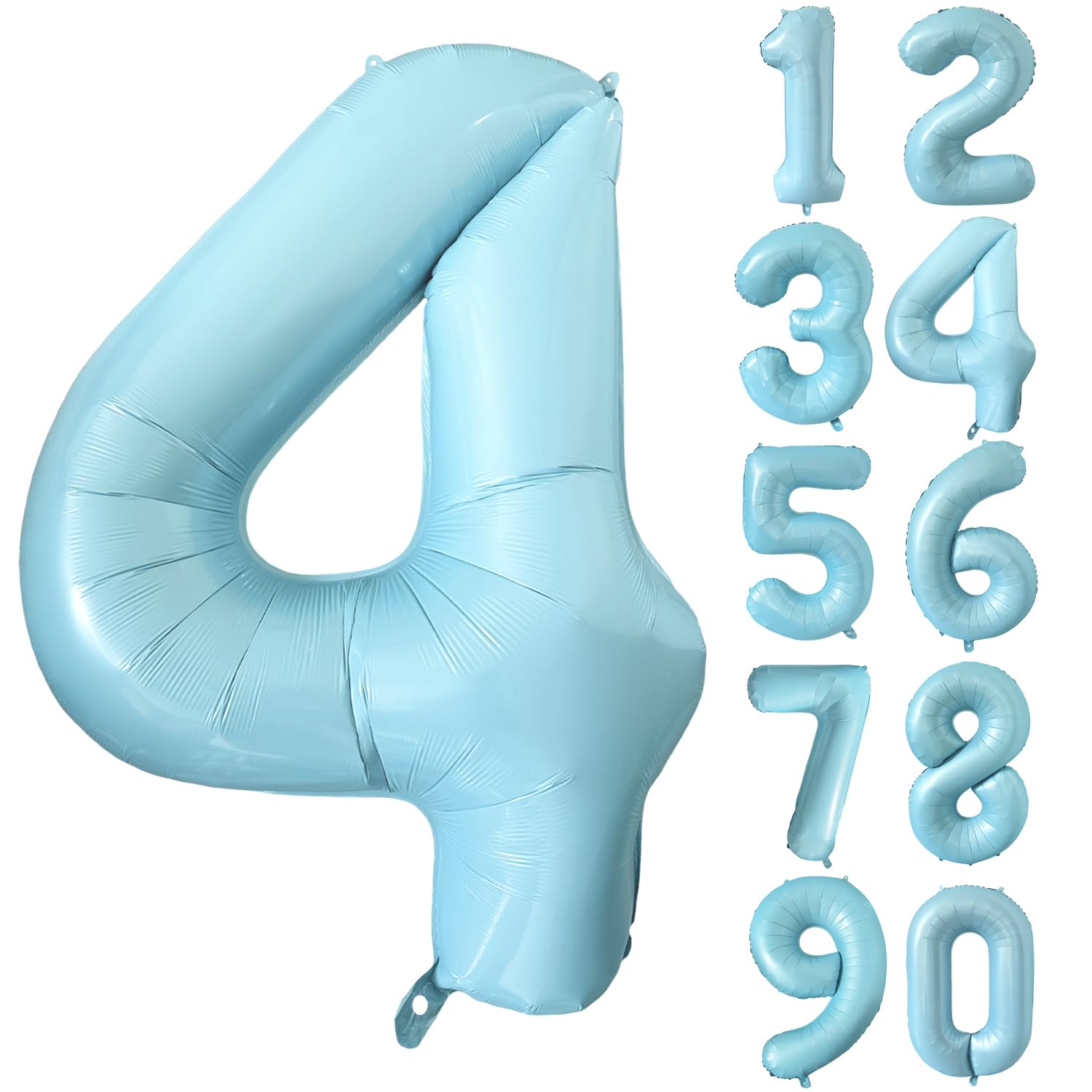 Red 0 balloon 40 Inch Giant Helium Foil Number 0 to 9 Red Balloon Birthday Wedding Party Digital Decorations (Number 0) — view 534