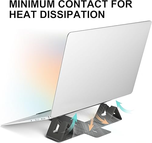 Miniatura 4 de Soporte magnético ajustable para portátil de viaje para nómadas digitales y viajeros de negocios. Compacto, plegable e ideal para uso en escritorio.