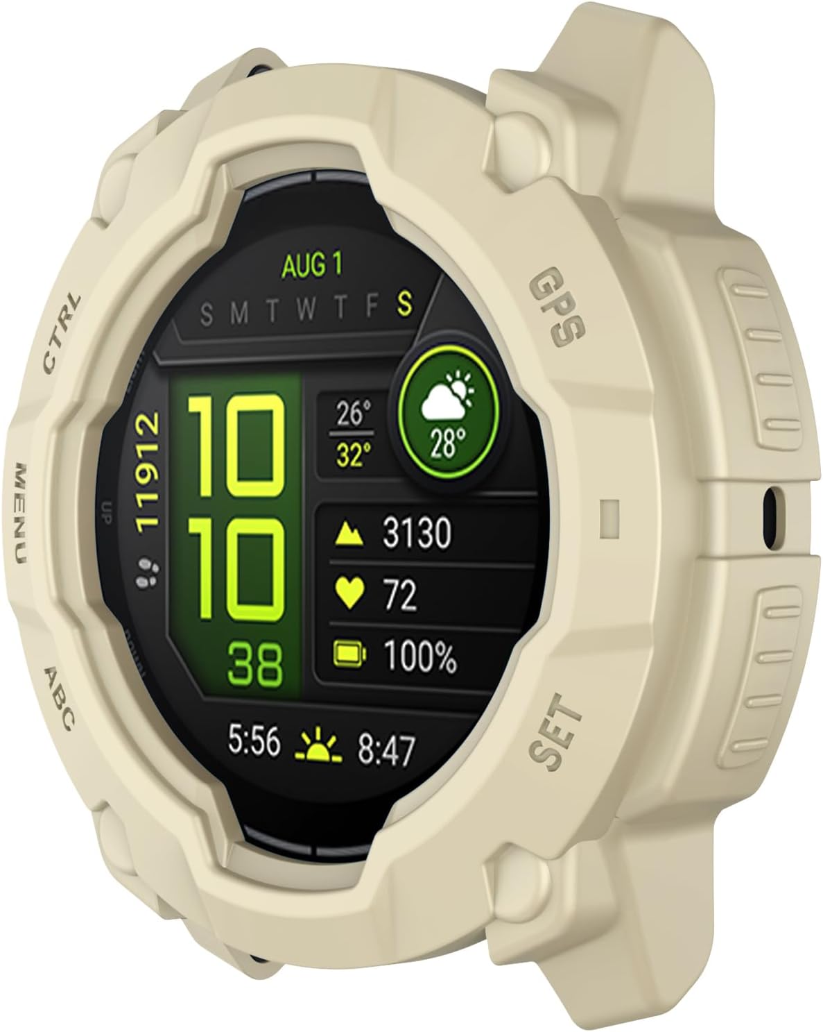 ISABAKE Protector Case for Garmin Instinct 3 45mm Soft TPU Bumper Shell Cover