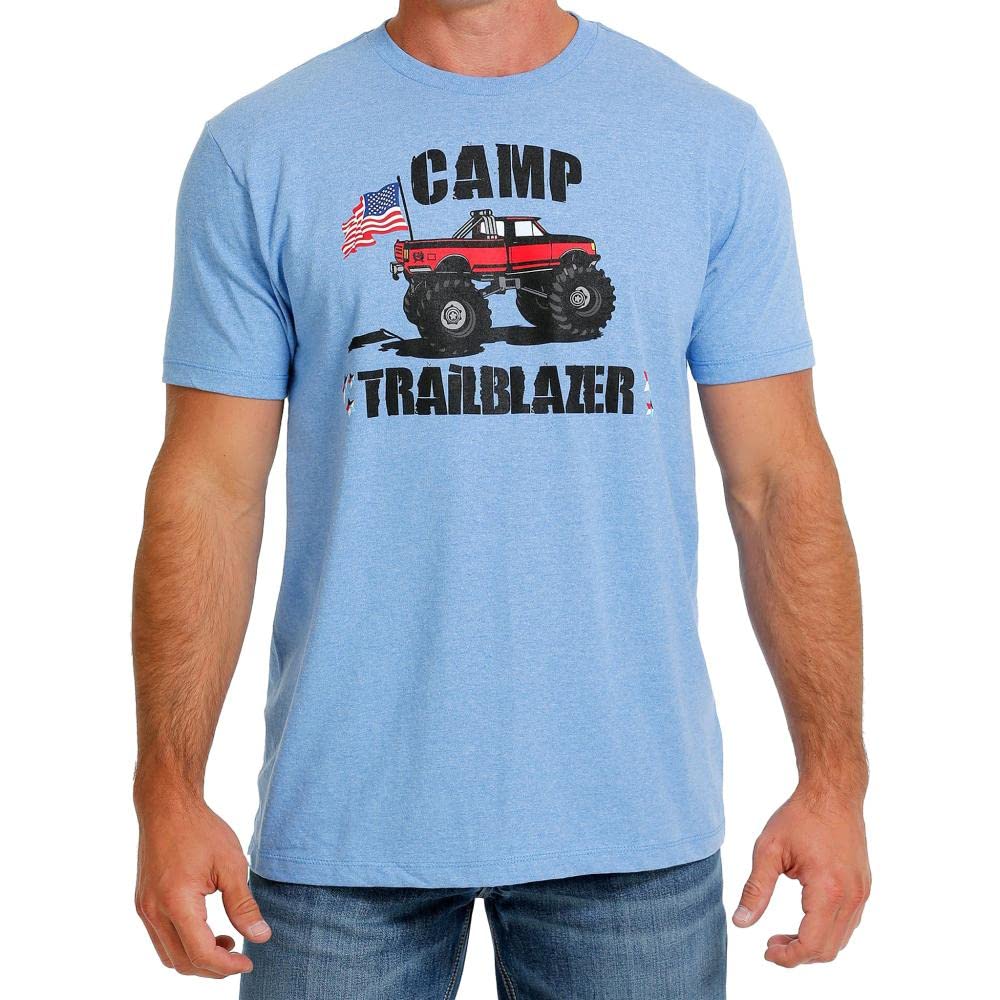 Cinch Men's Truck Camp Graphic T-Shirt Blue Large