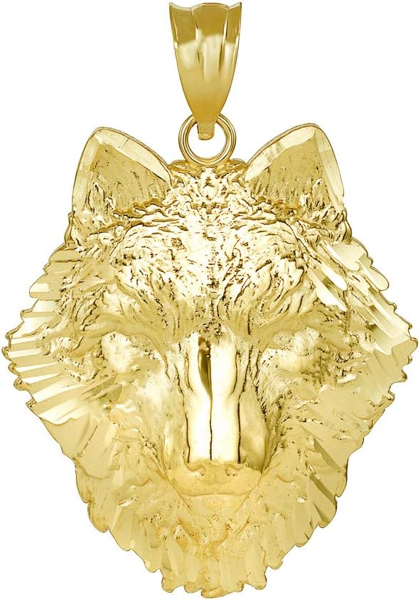 Claddagh Gold Amulet Jewelry Viking Tribal Wolf Head Charm Pendant