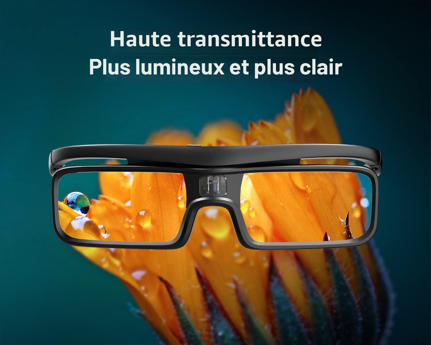 Dangbei DLP Lunettes 3D Rechargeables Actives pour compatibles avec Dangbei Atom, DBX3 Pro, DBOX02