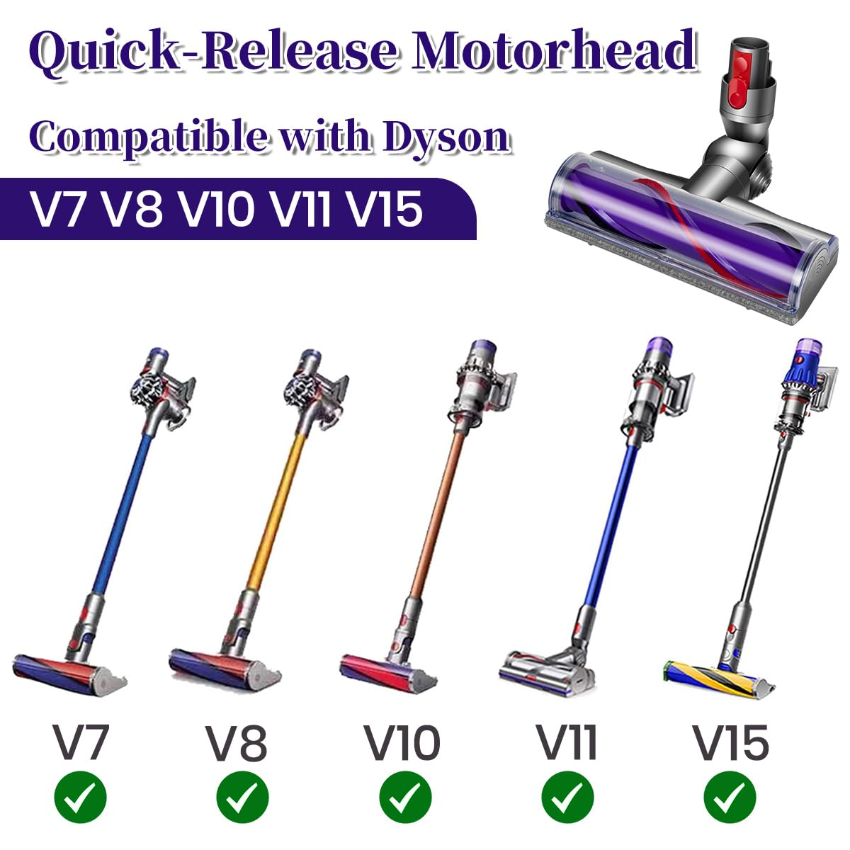 Zylfexo Quick-Release Motorhead Cleaner Compatible with