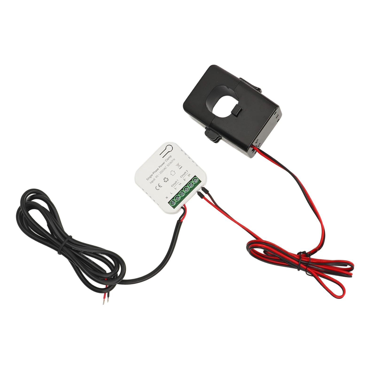 Medidor de Energía Inteligente WiFi, Monitor de Consumo de Energía en Tiempo Real con Pinza CT de 200A, AC90-250V