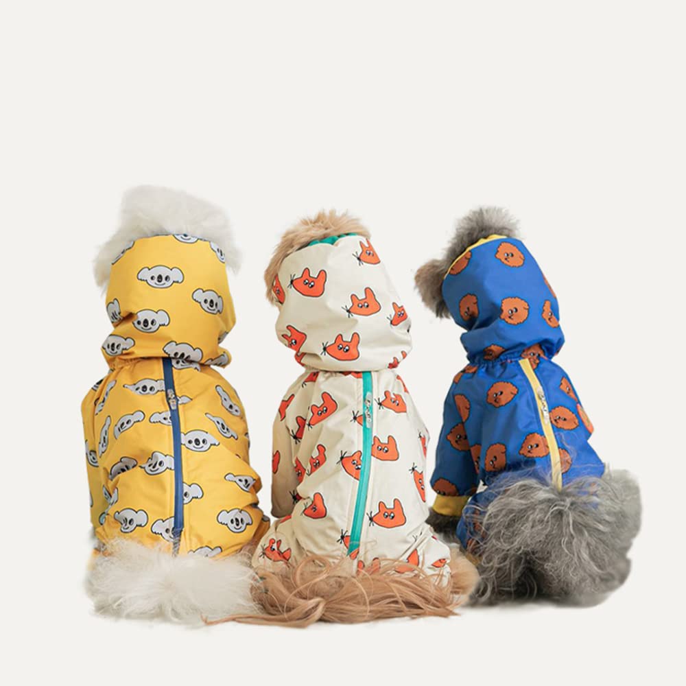 Impermeabile per Cani da Compagnia Impermeabile Universale A Quattro Zampe per Cani di Grossa Taglia all Inclusive con Impermeabile,Bianca,3XL