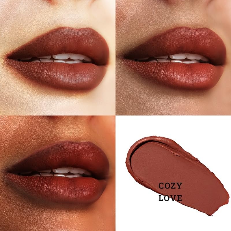 Image of HD Matte Lipstick, Transfer-Proof Makeup, Cozy Love, 4.2g