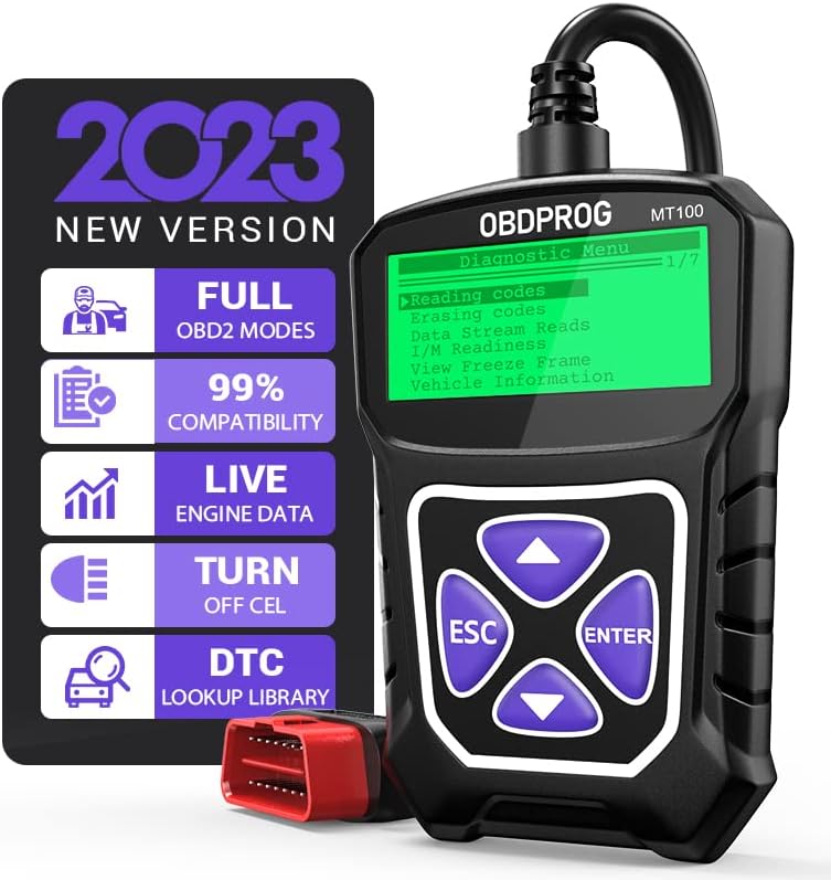 OBDPROG OBD2 Scanner Car Code Reader Check Engine Light Vehicle Diagnostic Scan Tool