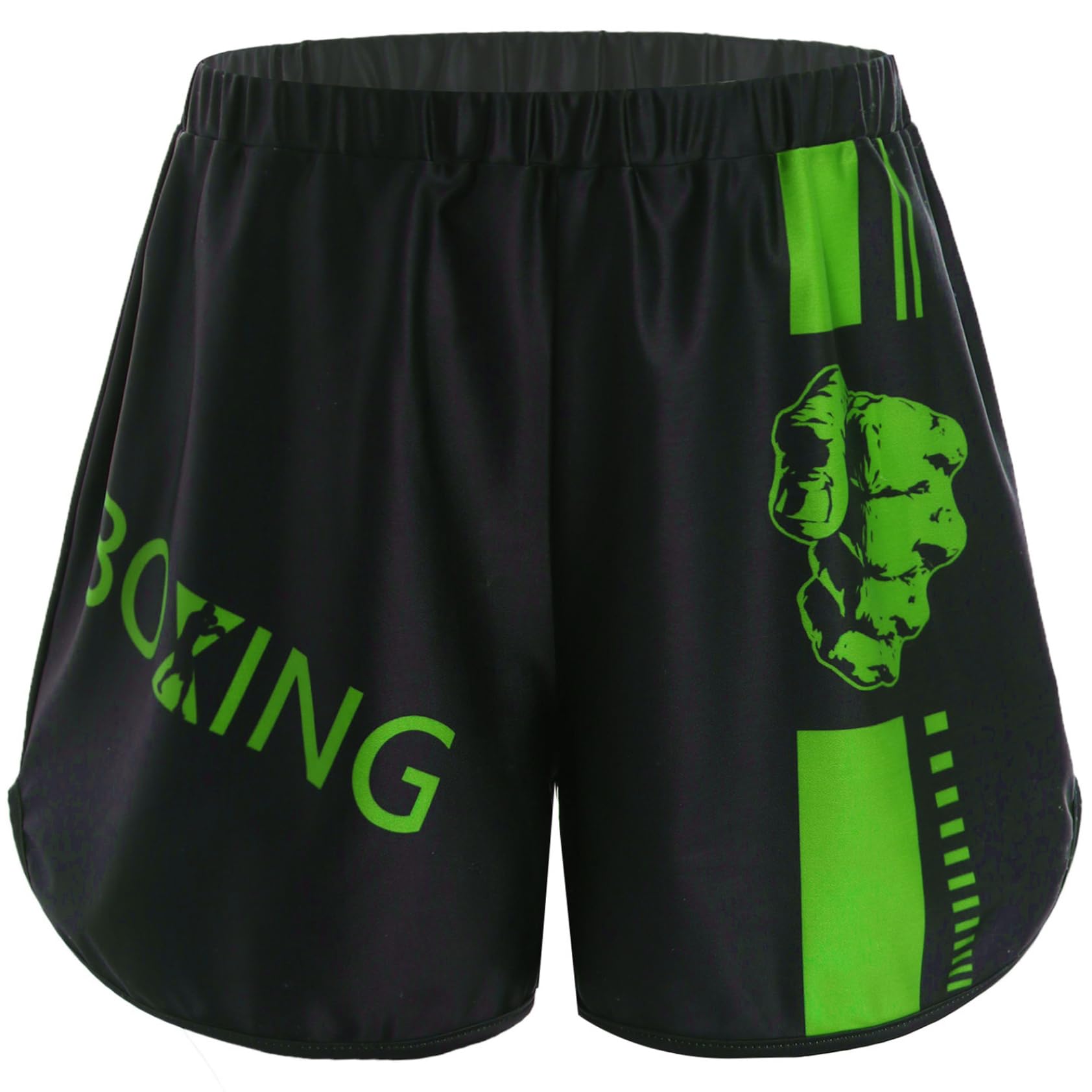 Pantalones cortos de boxeo, cintura elástica, pantalones cortos Muay Thai MMA Kick Boxing cortos deportivos de combate de 5 a 16 años