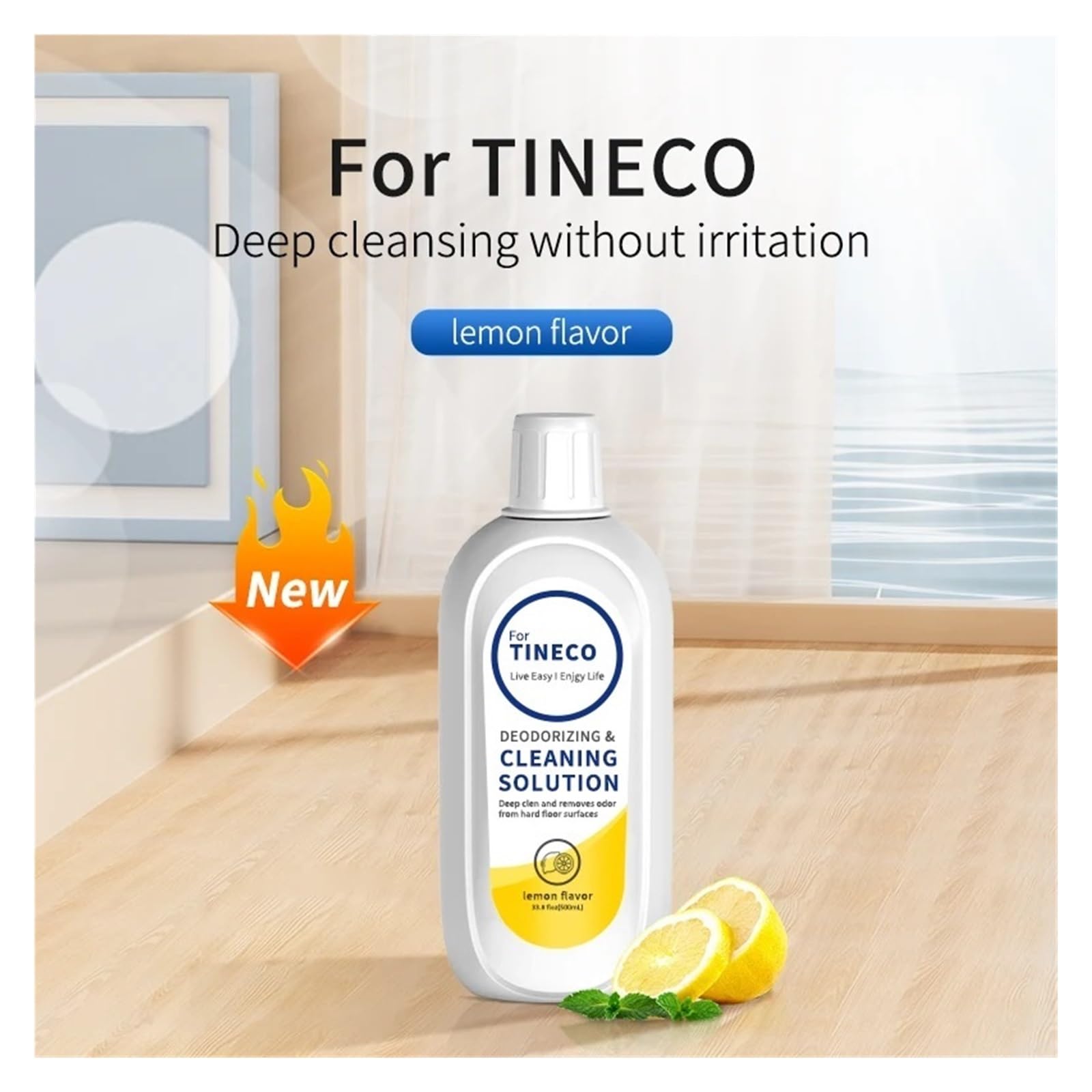Soluzione Detergente Originale For Pavimenti Al Gusto Di Limone Da 500 Ml - Compatibile Con Tineco Floor One S3/S5/iFloor/Breeze/S5 Combo/S7 Pro Vacuum Robot Cleaning Solution(5pcs)