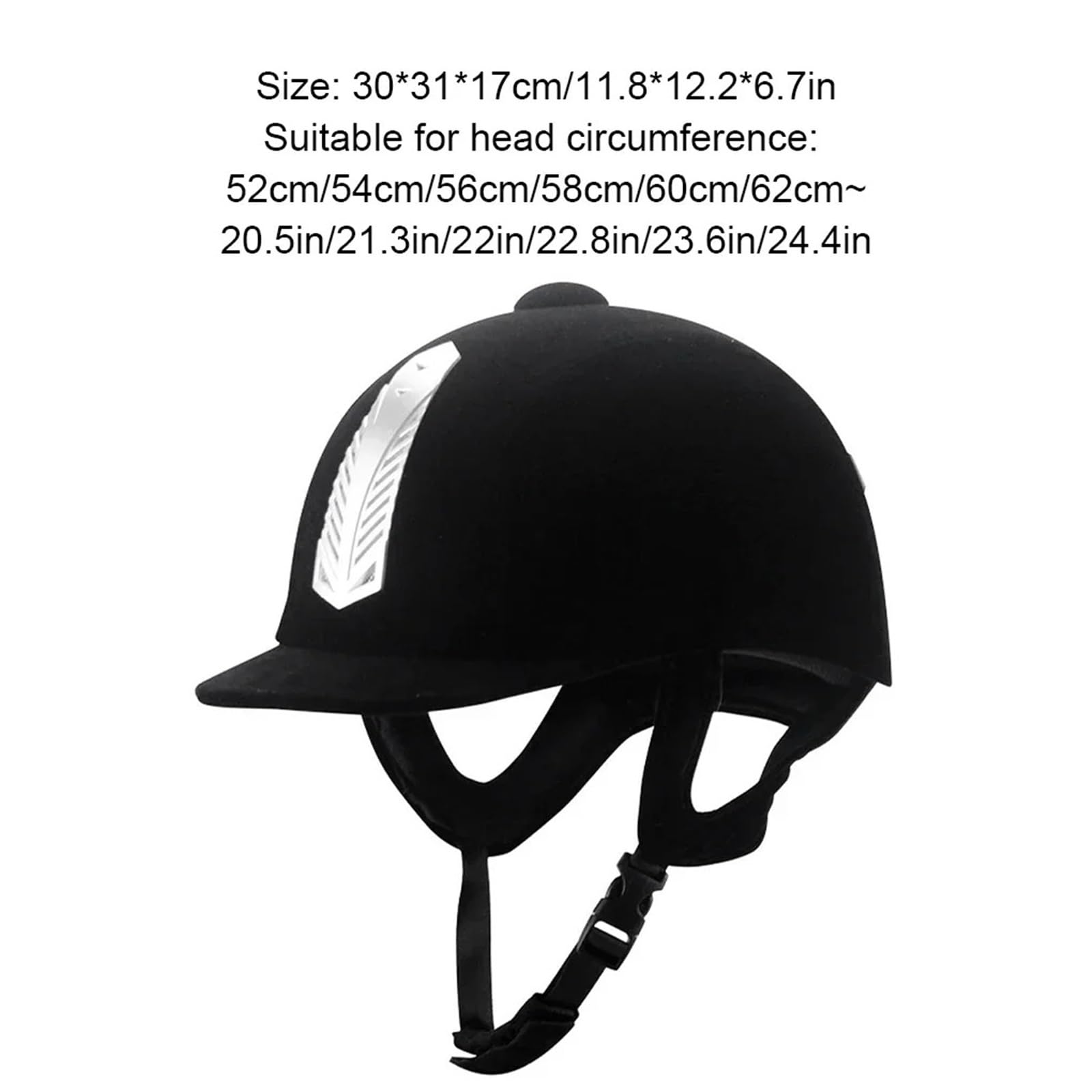 Casco da Equitazione Casco da equitazione traspirante BS Safety Half Cover, for uomo, donna e bambino, 52-62 cm