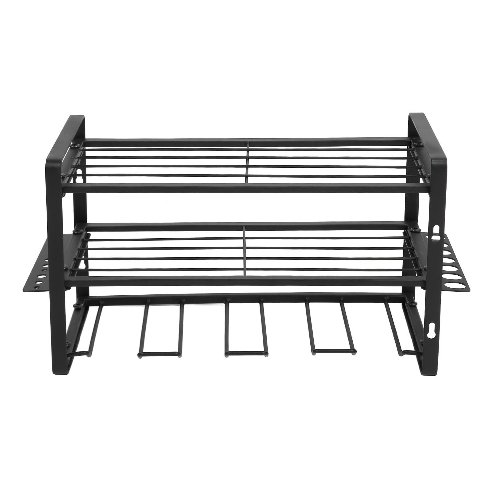 Organizador de taladros, soporte de pared resistente, para garaje, taller, color negro, capacidad de 150 kg