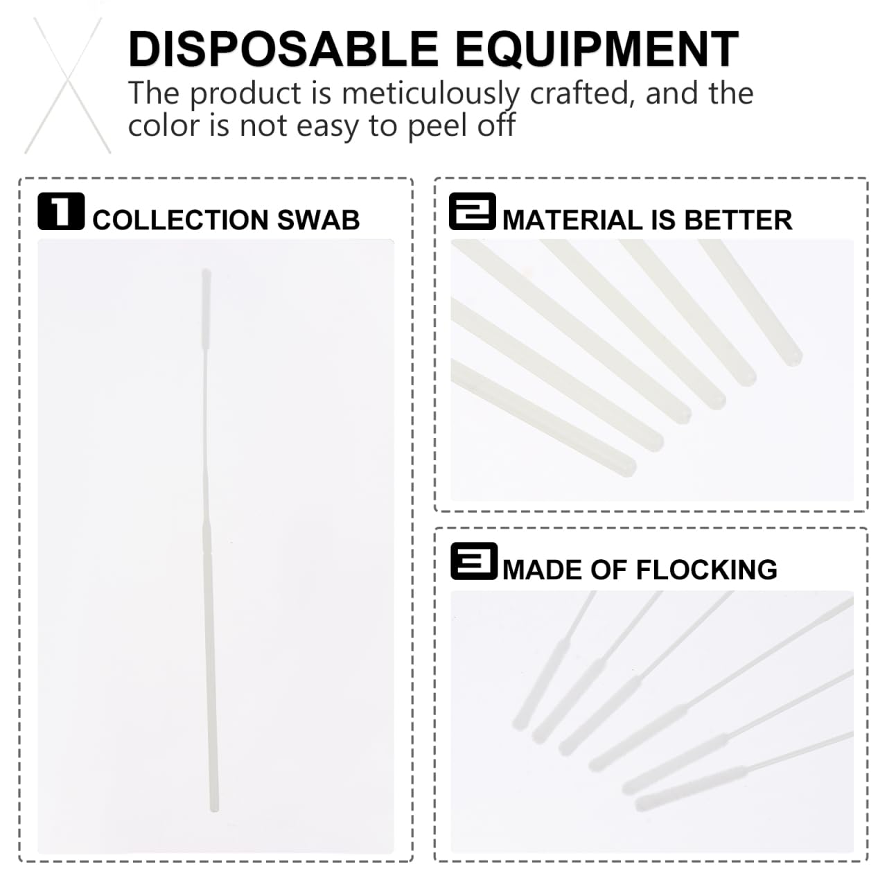 20Pcs Cleanroom Polyester Tip Cleaning Swabs With Flexible Paddle Disposable Throat Swabs Cotton Tip Applicator Polyester Tipped Sterile Applicators - View #7