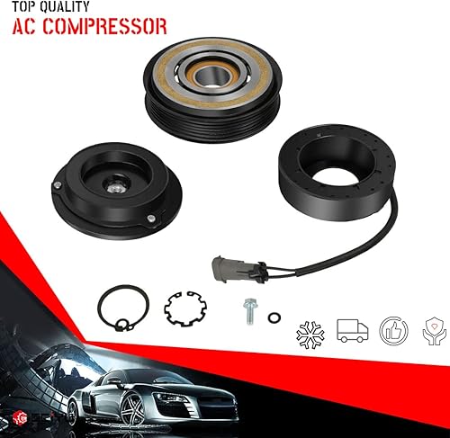 Miniatura 2 de CCIYU Embrague del compresor de CA para el coche 2003-2013 para Chevrolet Silverado 1500 4.3L Embrague del compresor del aire acondicionado para