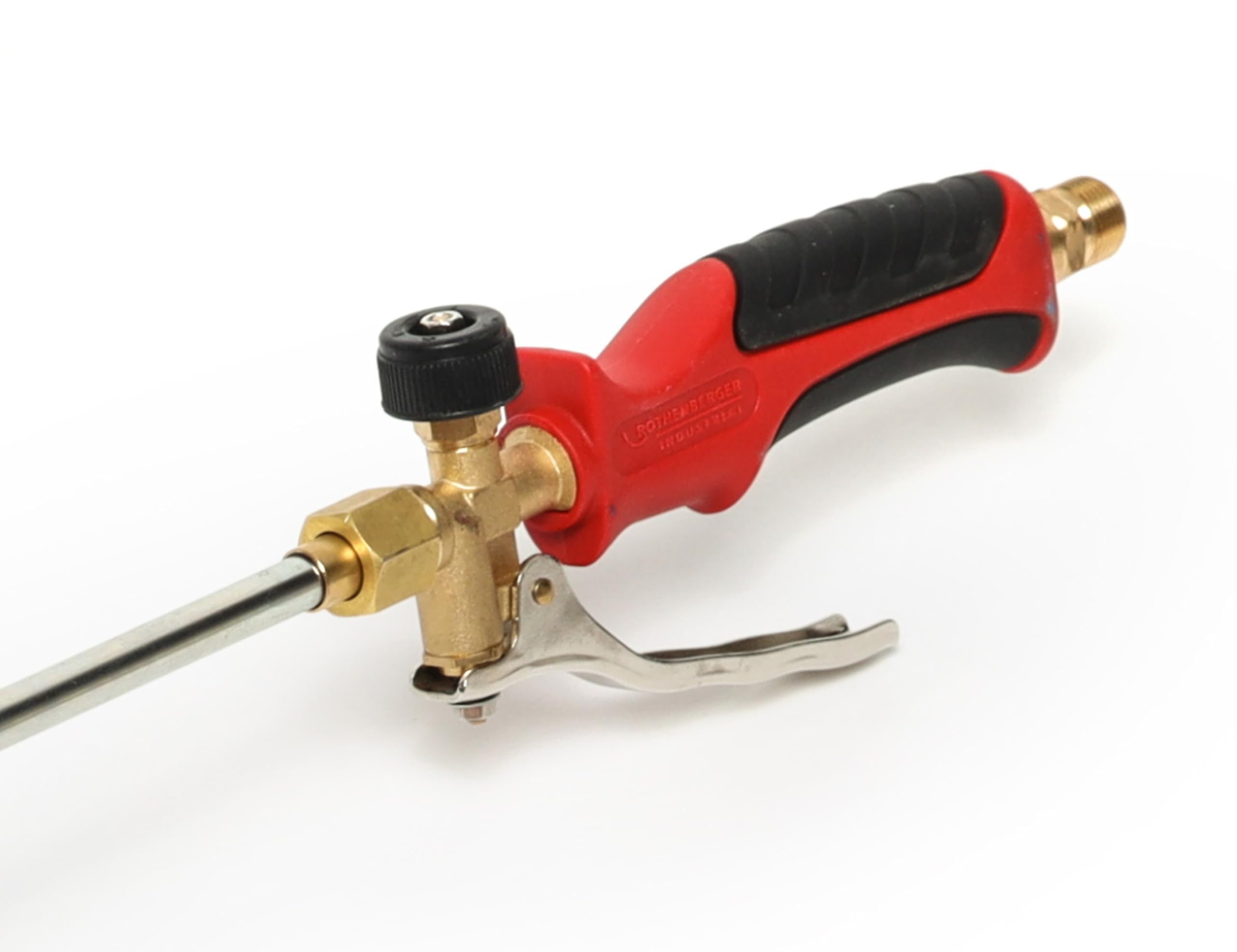 ROTHENBERGER Industrial Anwärmbrenner Eco 47 | Gasbrenner | Abflammgerät | Unkraut Vernichter | Bitumenbahnen schweißen | Brennerkopf 47 mm | inkl. 3m Propan Gas Schlauch 1500004669