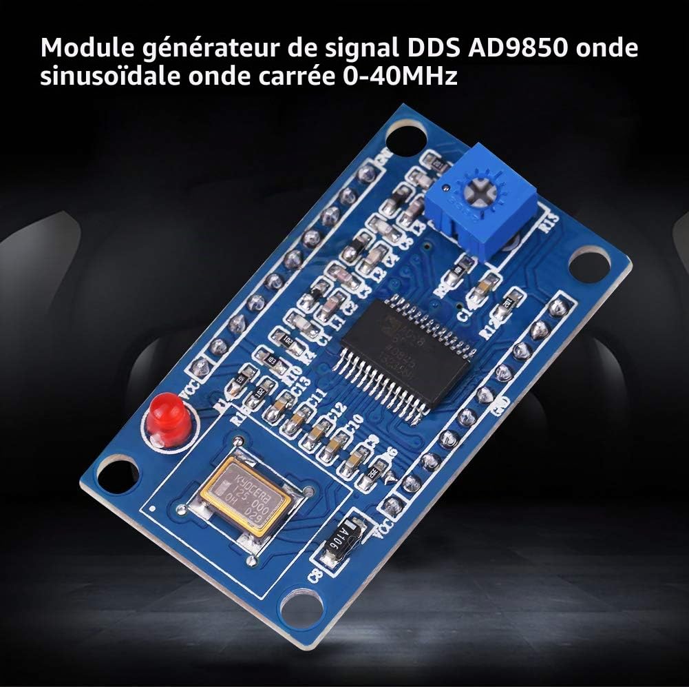 Générateur de Signaux, Module Générateur de Signaux DDS AD9850, 2 ondes Sinusoïdales et 2 ondes Carrées, 0-40 MHz