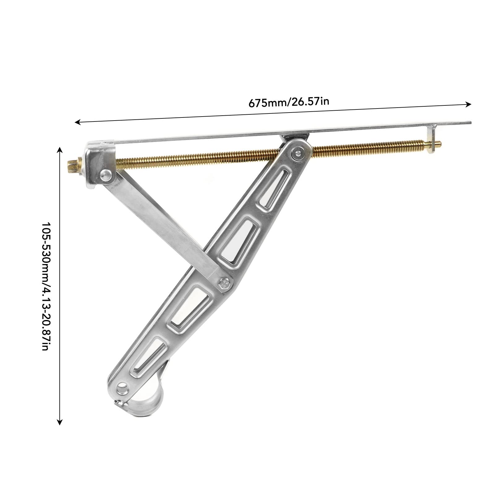 Estabilizador de Remolque para Autocaravana, 105 Mm-520 Mm, Plegable 90 Grados, Capacidad de 2200 Libras, Construcción de Hierro contra la Intemperie