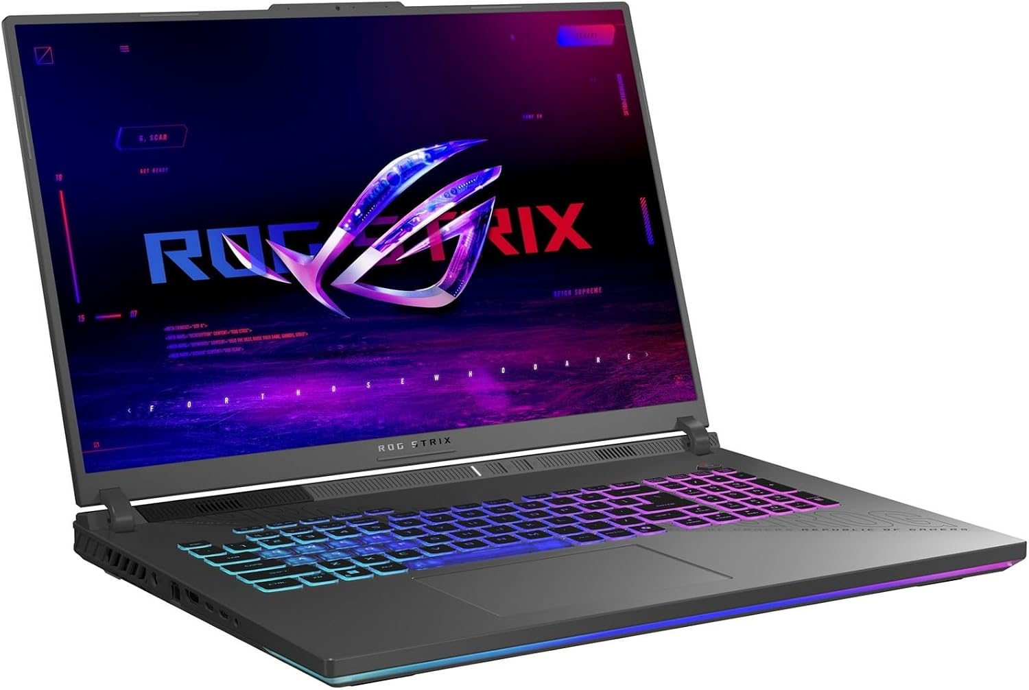 ASUS ROG Strix G18 Gaming Laptop, 2025, 18" 1920x1200 144Hz, AMD 16-Core Ryzen 9 8940HX, NVIDIA GeForce RTX 5050, 16GB DDR5, 2TB SSD, Win11 Home, RGB Backlit KB, Wi-Fi 6E, BT 5.3, 1080p Camera, Gray image 3