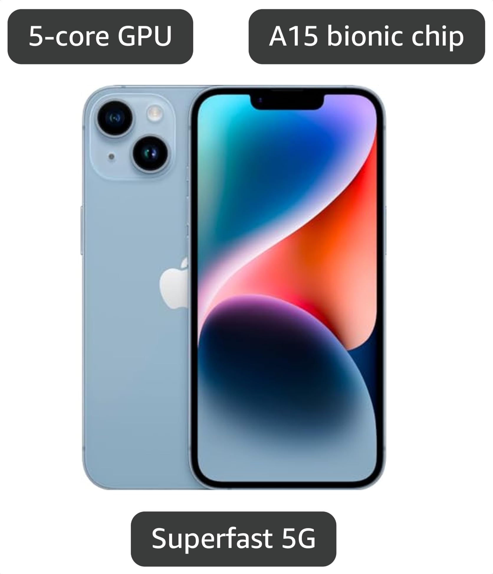 Amazon.com: Apple iPhone 14, 256GB, Blue for AT&T (Renewed) : Cell
