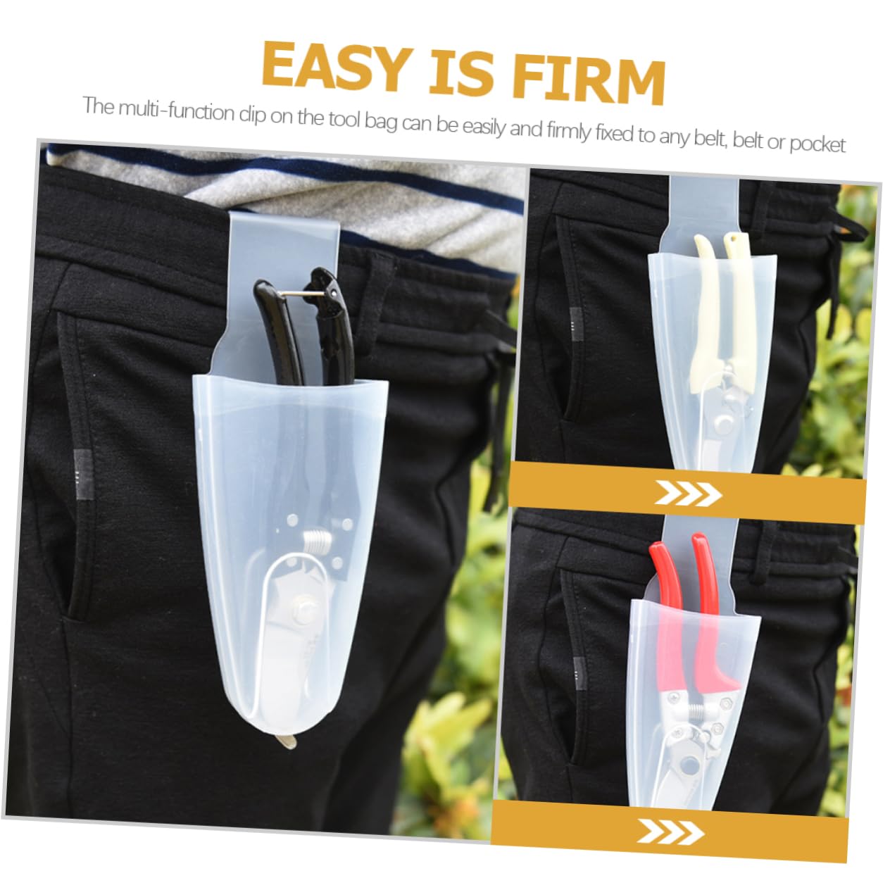 TOYANDONA 5 Ensembles Housse De Protection Pour Sécateurs De Jardin Étui Pratique Transparent Avec Clip Accessoire De Jardinage Pour Outils Élagage 4 Pièces * 5