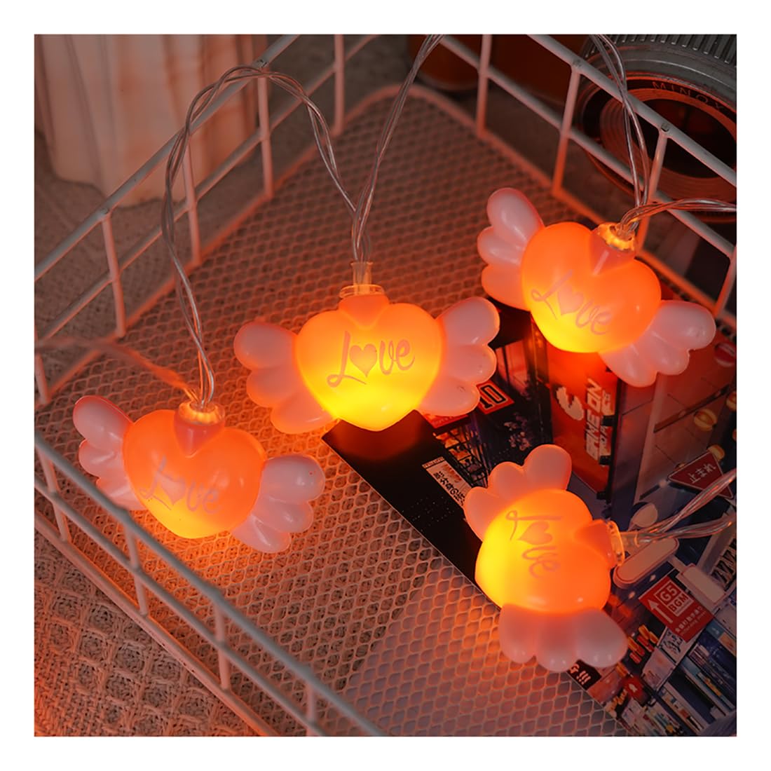 Guirlande Lumineuse, Guirlande Lumineuse créative, veilleuse Lumineuse à LED, lumières Blanches Chaudes décoration de fête/Anniversaire/Mariage/Noël