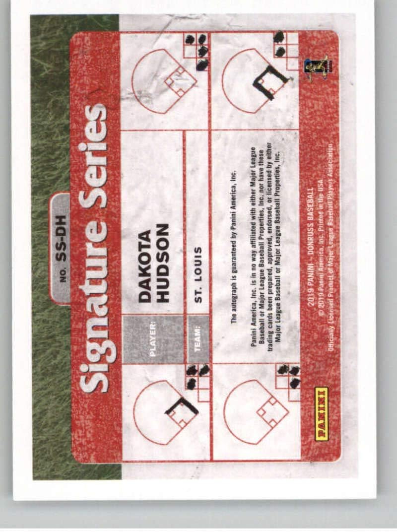 2019 Donruss Signature Series Gold Baseball #37 Dakota Hudson Auto Autograph SER/10 St. Louis Cardinals Official MLBPA Trading Card From Panini America