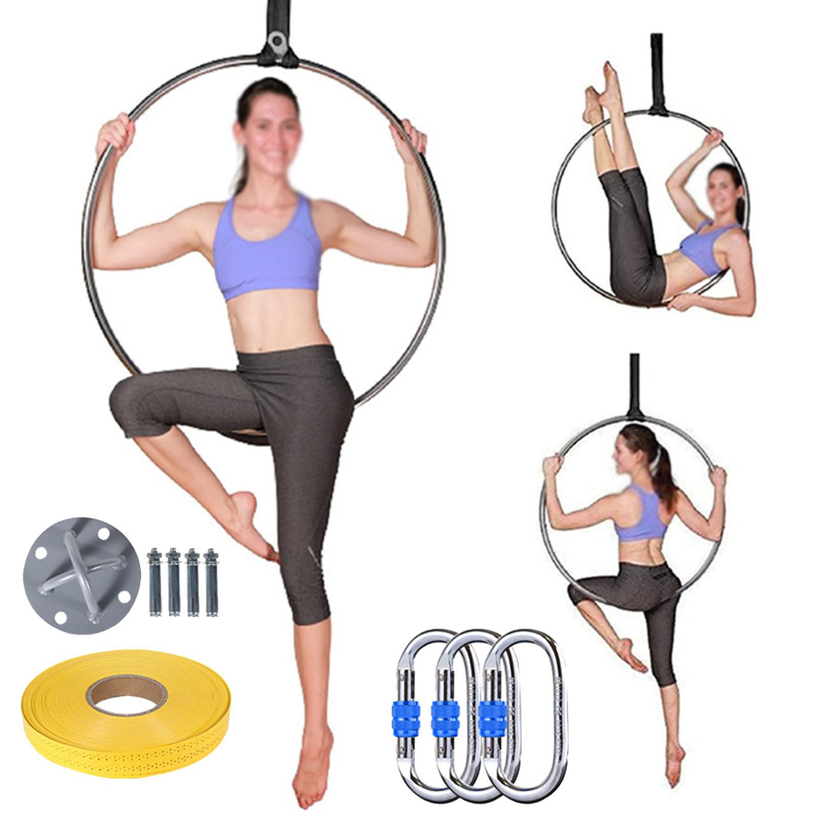 Ensemble de cerceaux d'antenne en acier inoxydable – Entièrement testé 408,2 kg – Équipement d'antenne de cirque à point unique avec accessoires
