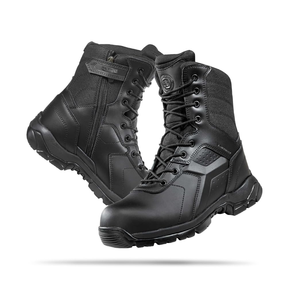 Battle Ops by BD Protective Equipment BDPE 8-inch Waterproof Side Zip Tactical Boot Comp Toe BOPS8002 mens Military and Tactical Boot