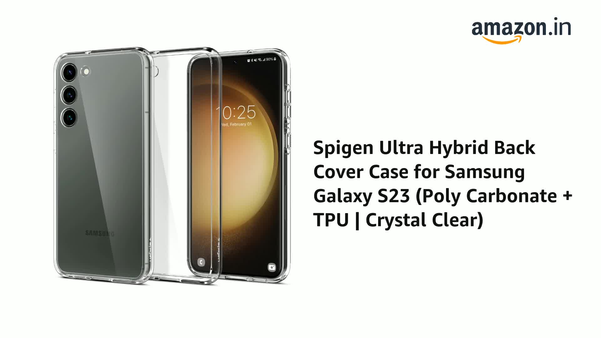 Spigen Ultra Hybrid for Samsung Galaxy S23 Case, Transparent