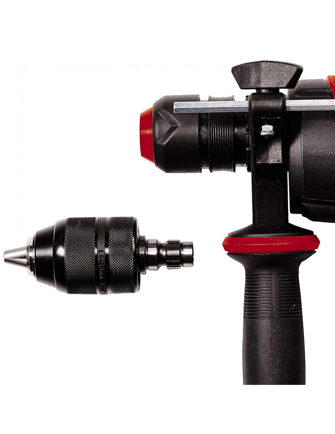 Einhell TE-RH 28 5F (950 W, 4500 min-1, 3 J odporność na uderzenia, blokada ciągłej pracy, pneumatyczny mechanizm młotka, SDS-plus, elektronika prędkościowa, metalowy ogranicznik głębokości wiercenia w zestawie E-box)