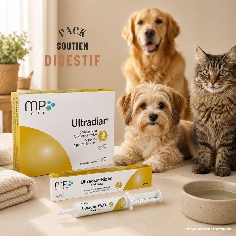 Pack Soutien Digestif et Microbiote - Ultradiar + Ultradiar Biotic Grand Chien