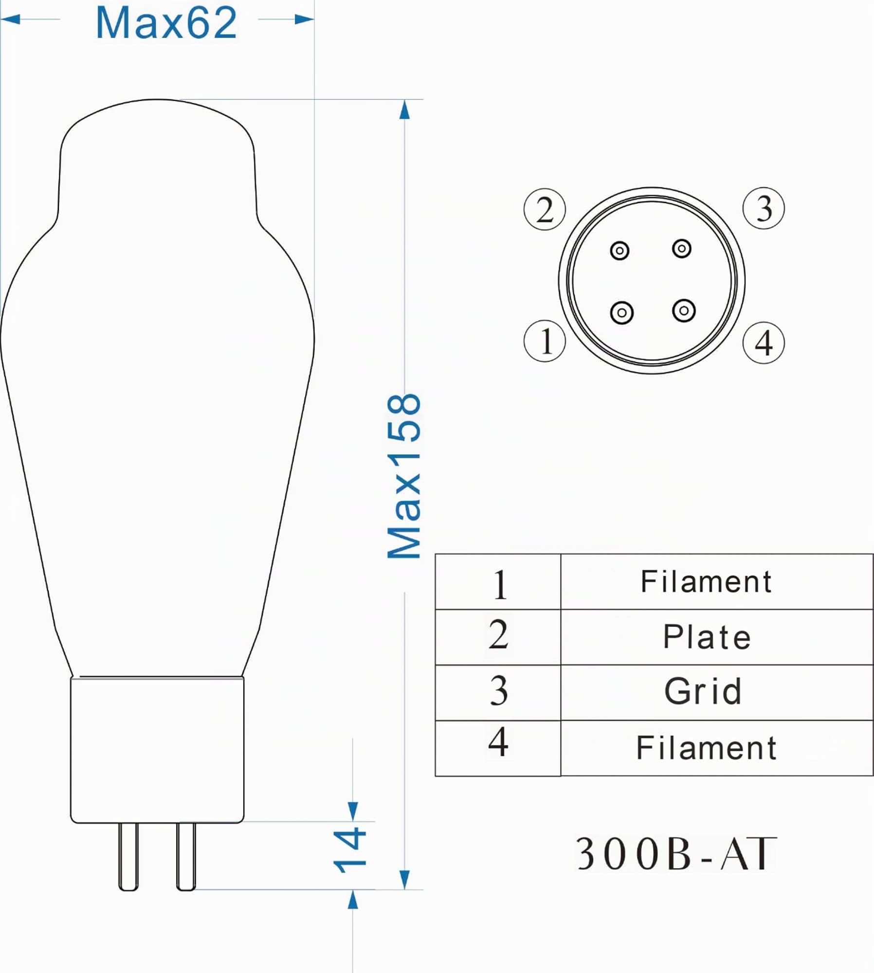 PSVANE Horizon Series 300B-AT Amplificateur à tube à vide paire appariée (2 Pack)