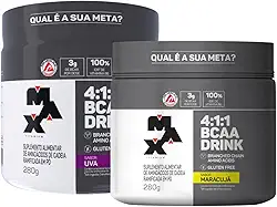 Kit 2x Bcaa Drink 4:1:1 Uva e Maracujá 280g Max Titanium