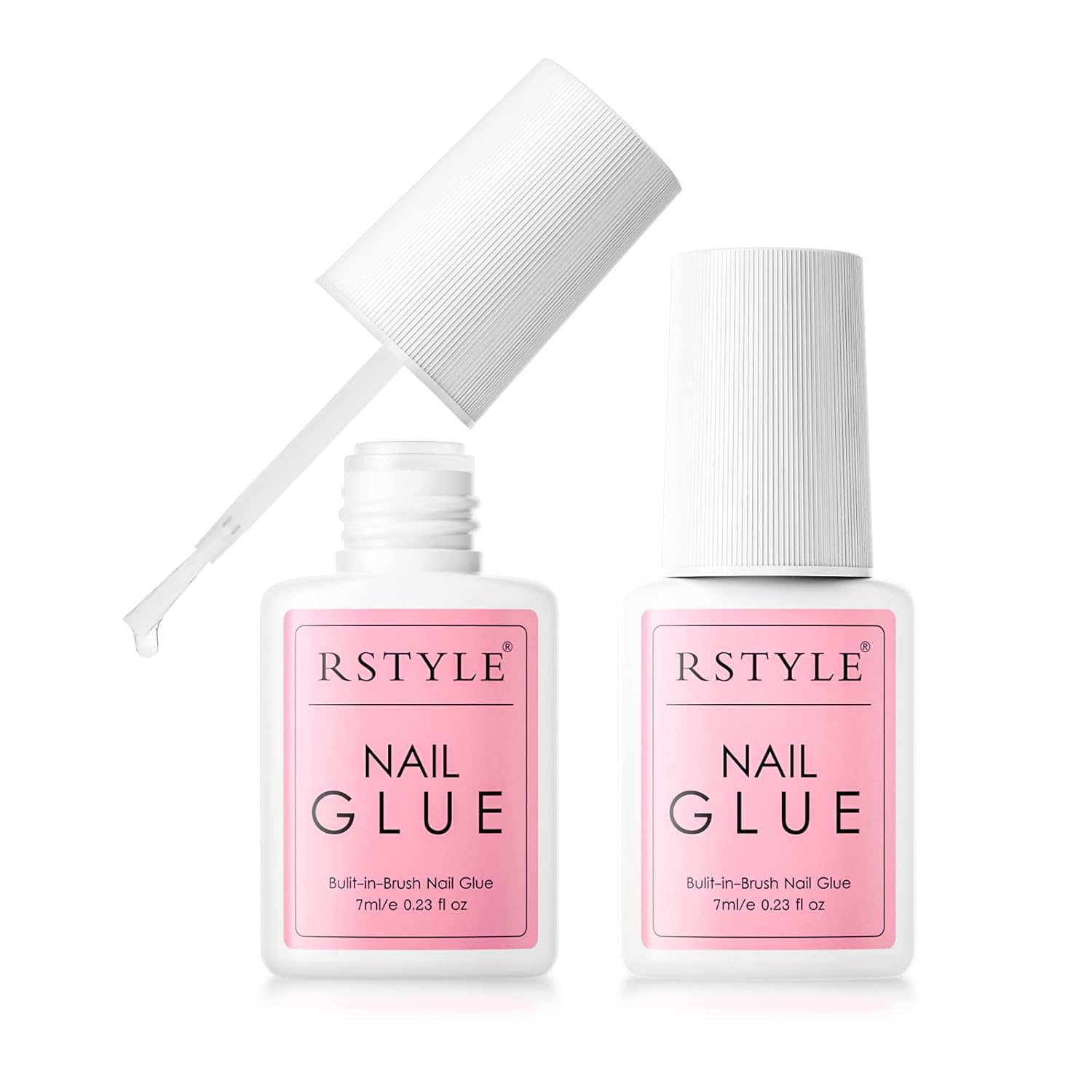 RSTYLE Colle Faux Ongles Extra Forte, Colle à Ongles avec Brosse, olle Faux Ongles Pour Pointes