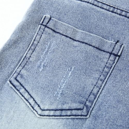 Jeans pour fille Kidscool Space en denim patchwork à taille élastique