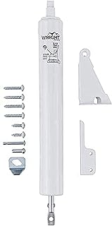 Wright Products Pneumatic Storm Door Closer – Adjustable, Smooth-Closing with Hold-Open Washer (Transitional, White)