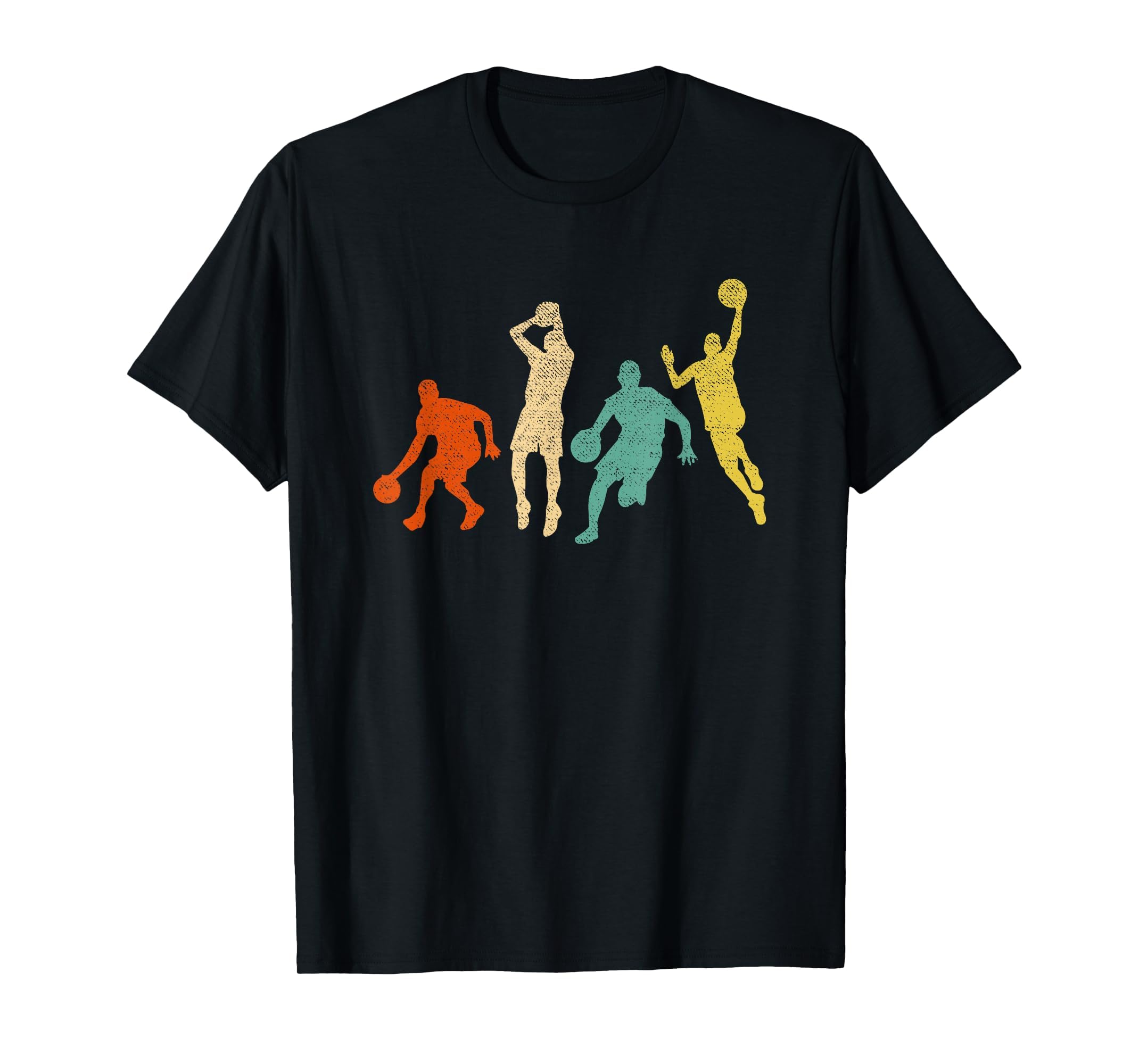 Vintage Basketball Ball Graphic Design Basketball Fan Player T-Shirt