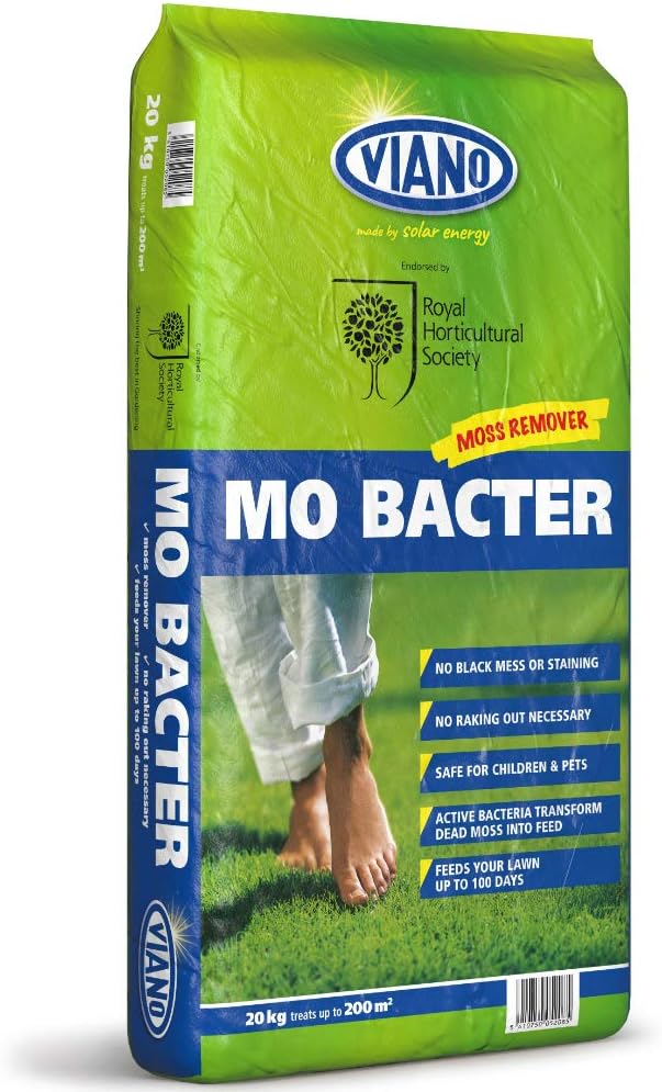 Viano MO Bacter Organic Lawn Fertiliser & Moss Killer - 20kg