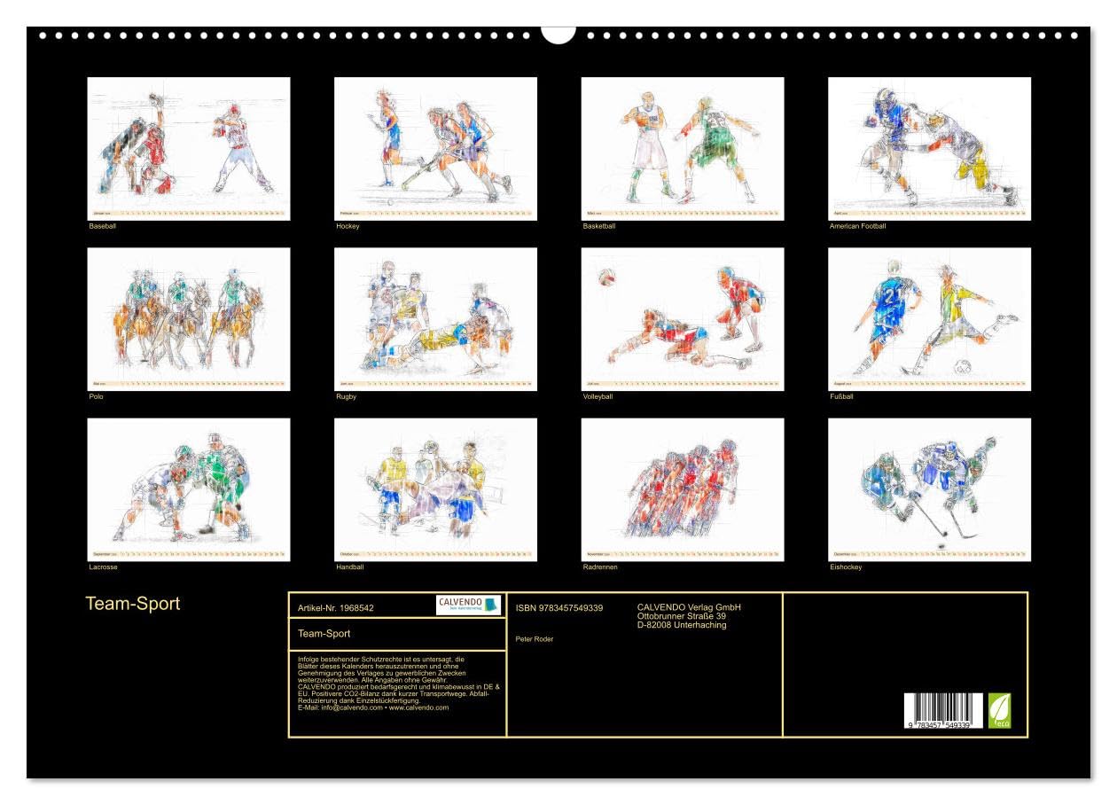 Team-Sport (Wandkalender 2026 DIN A2 quer), CALVENDO Monatskalender: Spiel und Spaß in der Mannschaft. (CALVENDO Sport)
