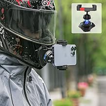 Motorcycle Helmet Chin Strap Mount with Phone Holder, Helmet Chin Mount for iPhone 16 15 14 13 12 Pro Max and More Smartphones (01)