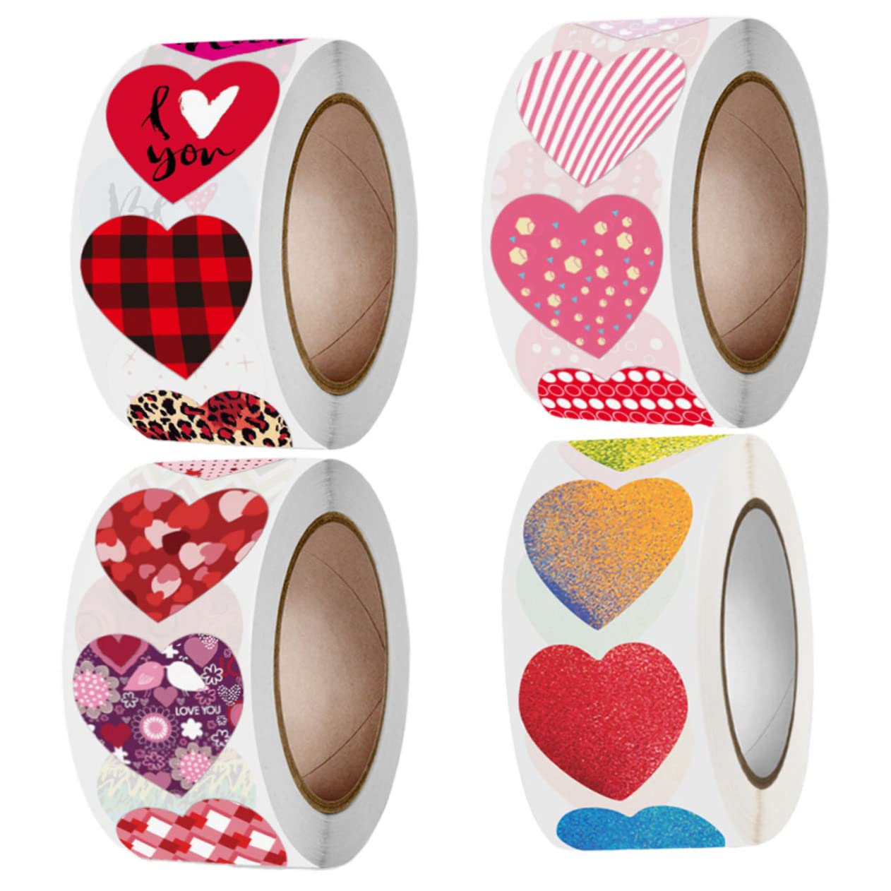 Etichette di Ringraziamento Rotonde, Etichetta Adesiva Adesiva Amore for Sacchetti Regalo Etichetta Adesiva in Rame for San Valentino a Forma di Cuore(5 Stück,2.5X2.5CMx5pcs)