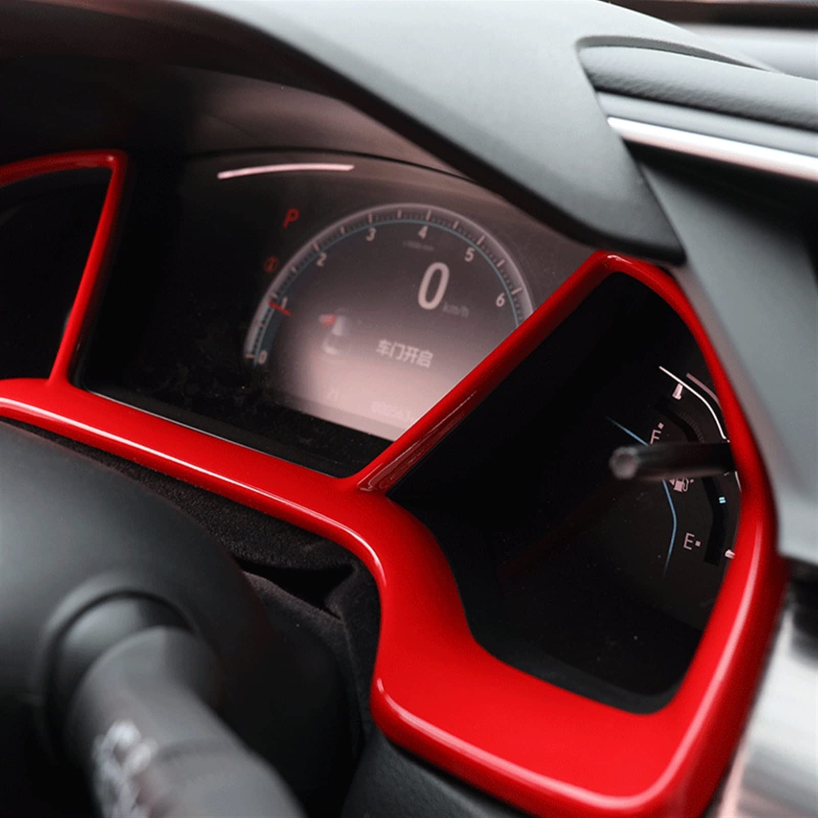 Cornice decorativa del cruscotto, cornice decorativa del cruscotto dell'auto, cornice decorativa del quadrante del cruscotto dell'auto Anelli Trim per Honda Civic 10th 2016~2018(Con Striscia