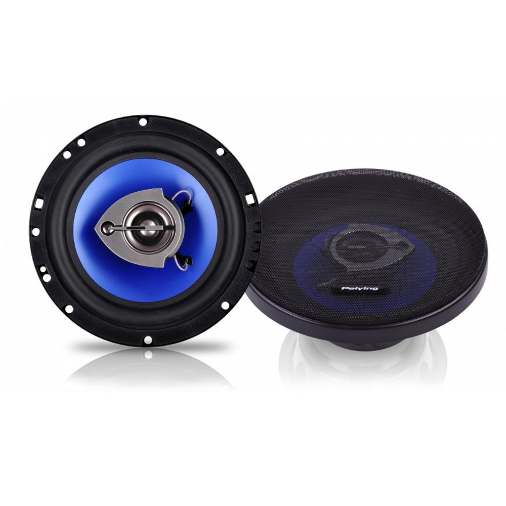Peiying PY-AQ653C 6.5 Inch 120W 3-Way Car Coaxial Speakers Door/Shelf Pair Set